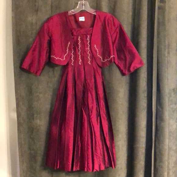 Luli red Christmas dress - Picture 1 of 6